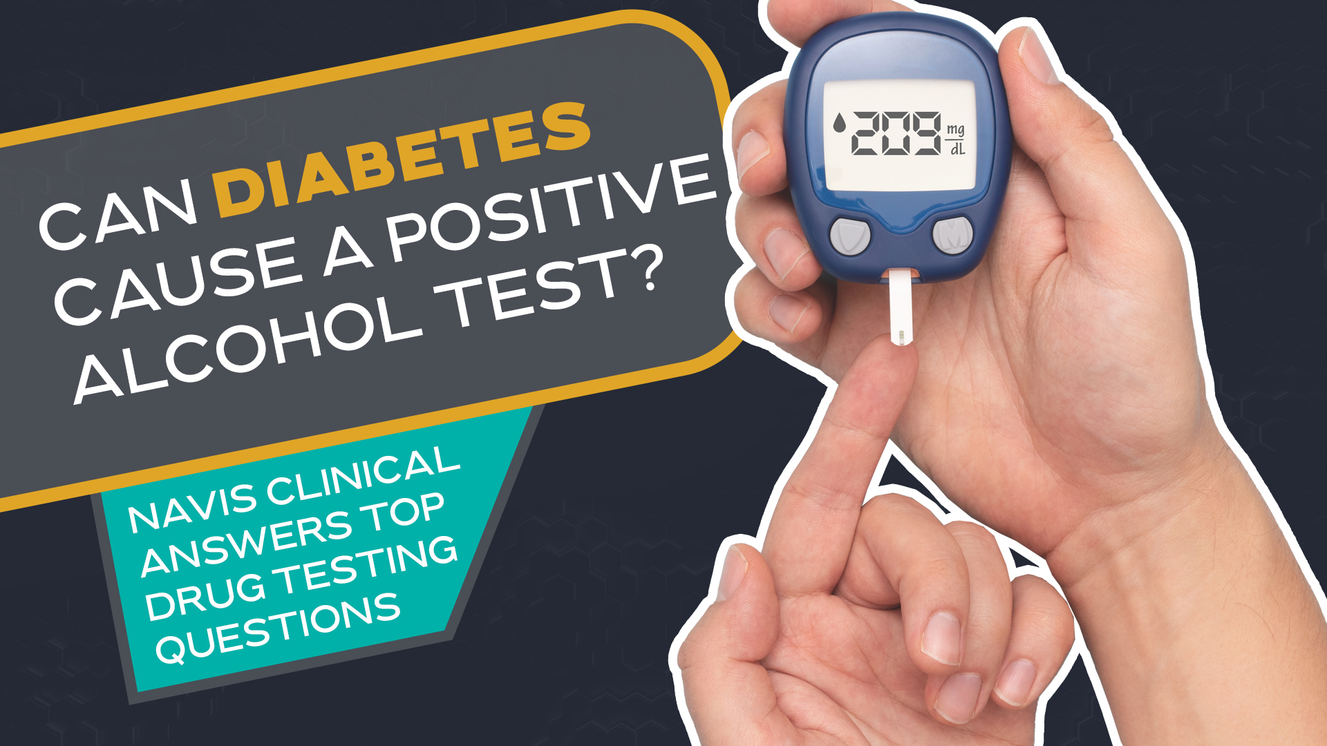 Diabetes test showing a high level.
